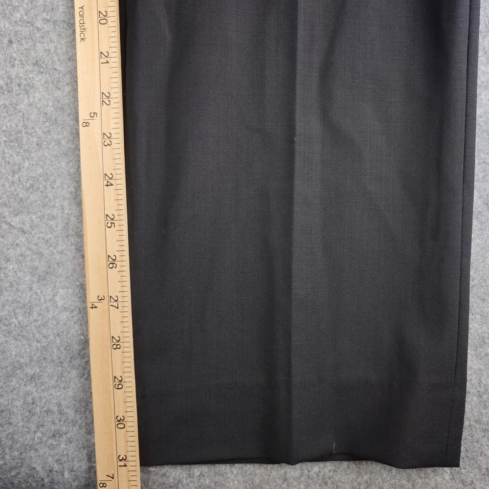 Banana Republic Dress Pants Mens 34x34 Black Wool Blend Stretch Flat Front